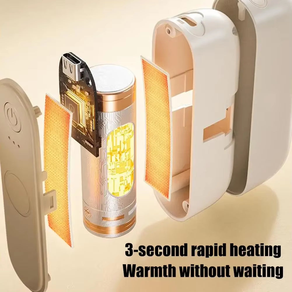 Safe Heating Warmer Pocket Heater in Winter 2 in 1 Magnetic Rechargeable Hand Warmers Electric Portable Handwarmers Long Lasting